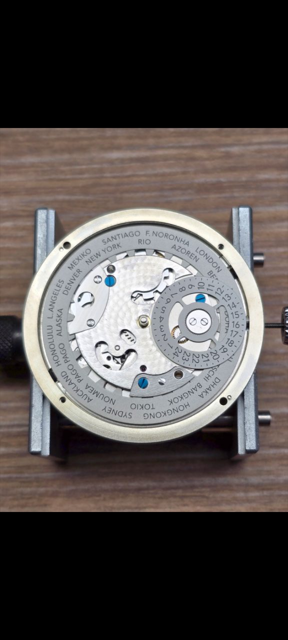 Nomos Glashütte Zurich World Timer servicing, 2 of 3