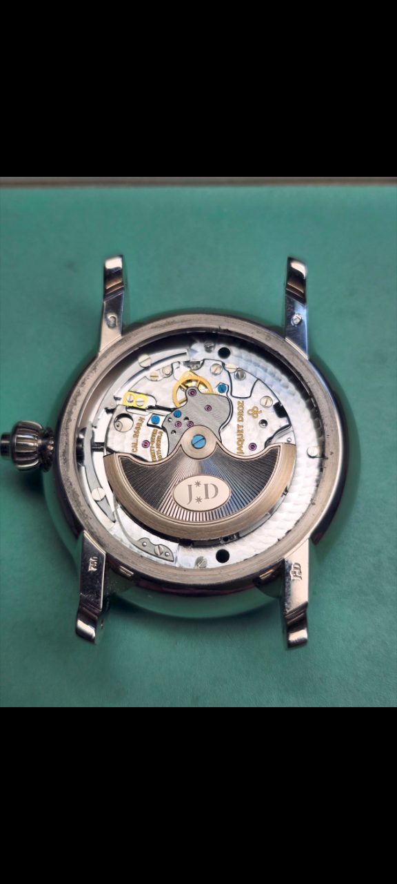 Jaquet Droz Monopusher Chronograph servicing, 1 of 3